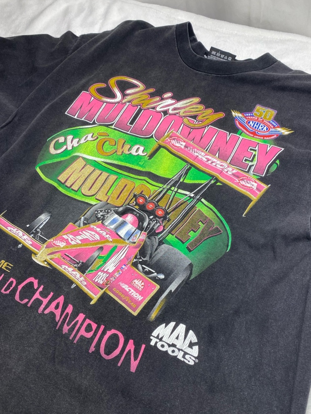 vintage shirley muldowney drag racing NHRA  t shirt rare Chase size larg